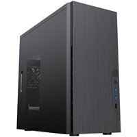 CiT Course Case, Home & Business, Black, Micro Tower, 2 x USB 3.0 / 1 x USB 2.0, Brushed Aluminium Finish for a Refined and Tidy Look, Micro ATX, Mini-ITX - Image 2